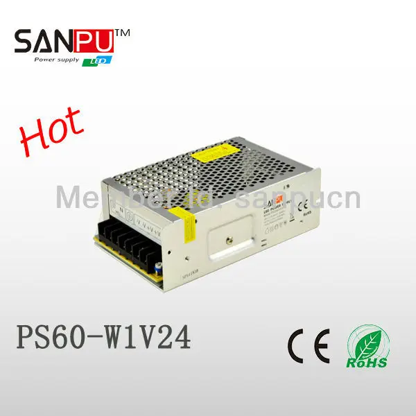 

60W Switching Led Power Supply 100~240V AC Input 24V Output 24V Power Supply