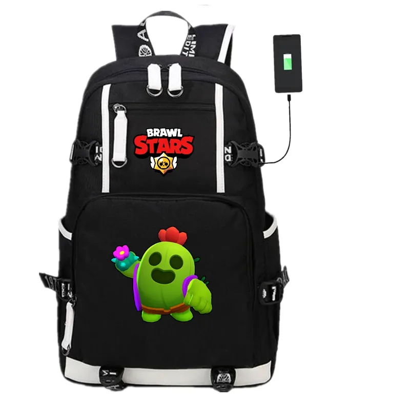 

Hot Game BrawlStars Spike Bo Backpack Travel Shoulder Laptop Bags Anime Teens Kids School Student Bags Bookbag