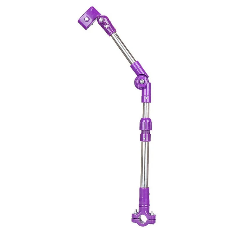 Велосипедный велосипед зонтик стенд кронштейн Телескопическая из нержавеющей стали регулируемая складная стойка практичный инструмент - Color: Purple