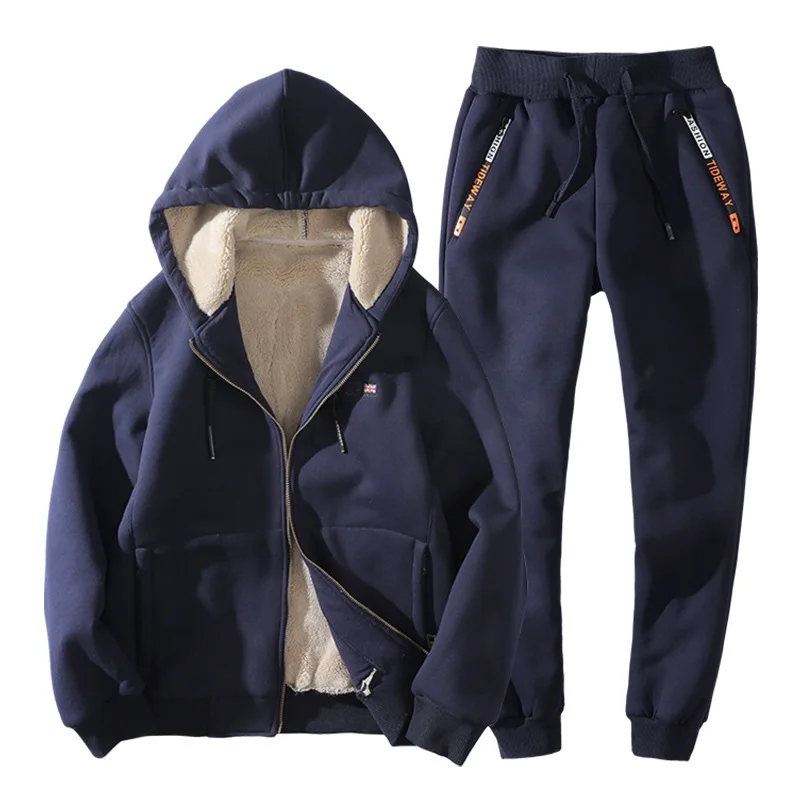 

7XL 8XL Large Size Warm Wool Liner Winter Sport Suit Running Set Men 185