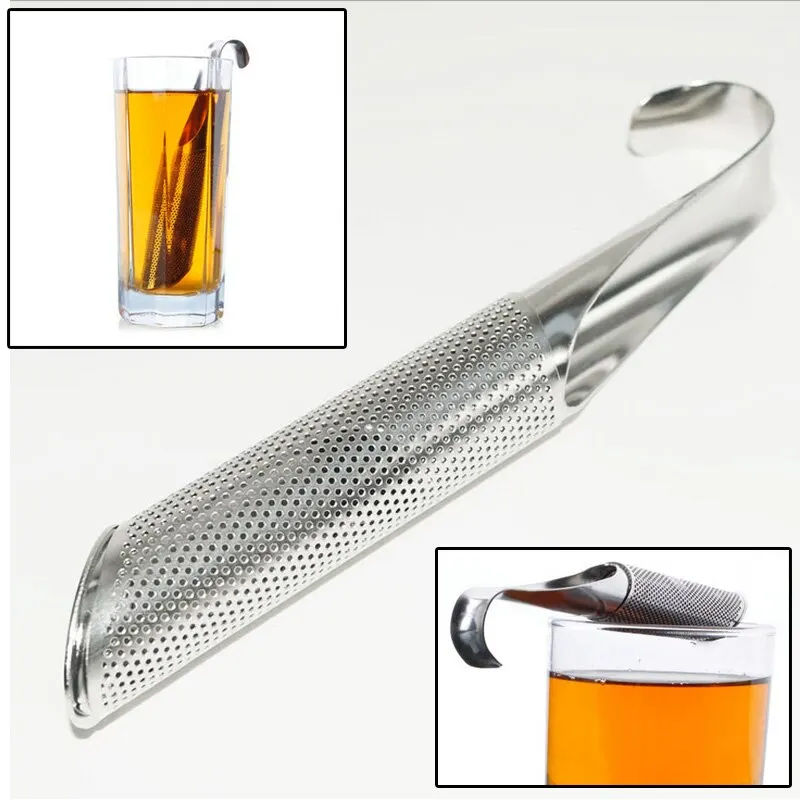 

Tea Infuser Creative Stainless Steel Pipe Design Metal Tea Strainer For Mug Fancy Filter For Puer Herb Tea Filt Accessories A