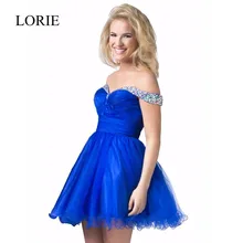 Red Short Prom Dresses Tulle 2016 Robe De Cocktail Party kleider Boot-ausschnitt Perlen Sexy Mädchen Royal Blue Party Kleider kleider