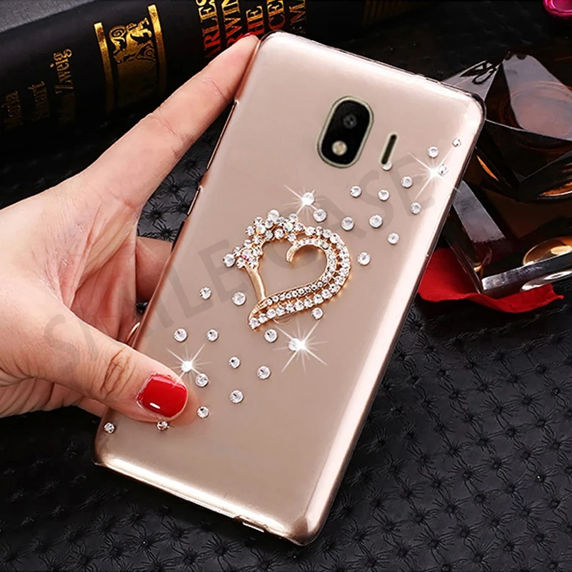 

iSecret Case for Samsung galaxy J4 2018 J400 SM-J400F 5.5" Clear plastic Rhinestone Capa for Samsung galaxy J4 2018 Case Funda