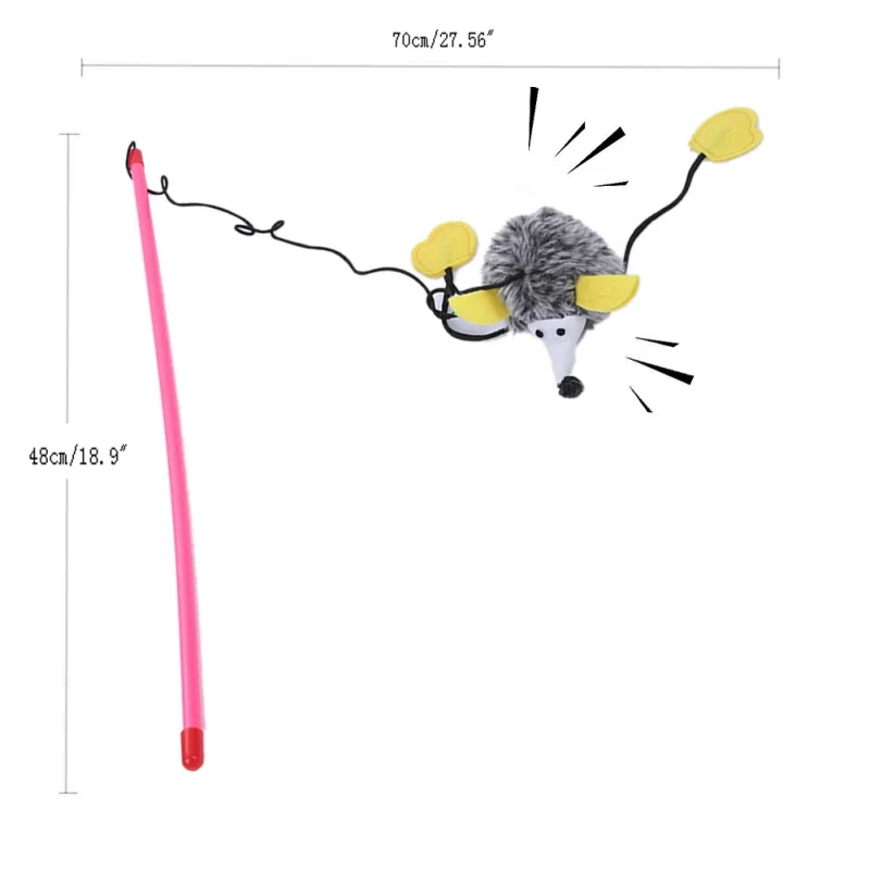 Домашнее животное перо удилище кошка мотаться формирование Ежик палочка стержень кошка ручка уловителя кошка интерактивные и скрипучие игрушки Гатос