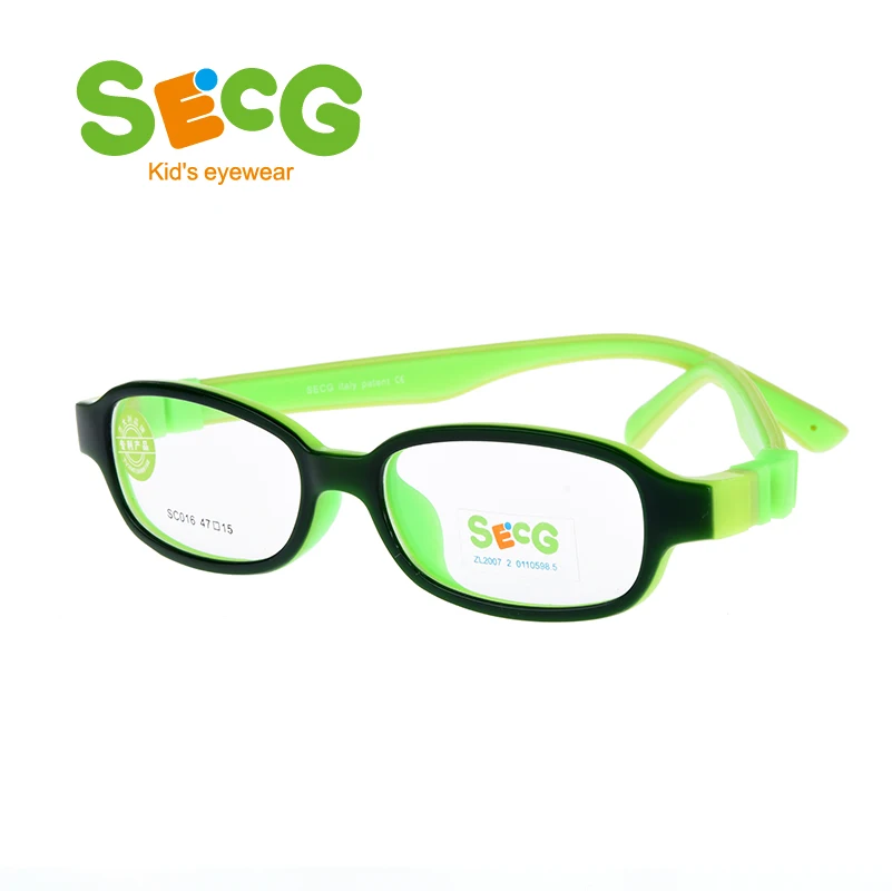 SECG Ультралегкая мягкая детская оправа, оптические очки, съемные детские очки для дальнозоркости, очки для близорукости, резиновые силиконовые очки