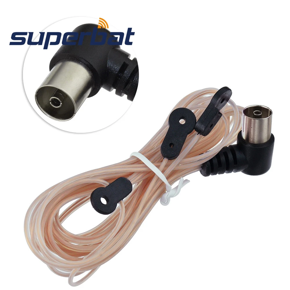 Superbat Indoor FM Dipole Antenna Copper Aerial HD Radio Female Jack