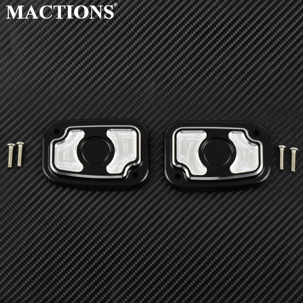 

1 Set Aluminum Cafe Front Brake Master Cylinder Cover For Harley Touring FL TRIKE 2009-2013 FLTR FLHT FLHR FLHX 2008-2017