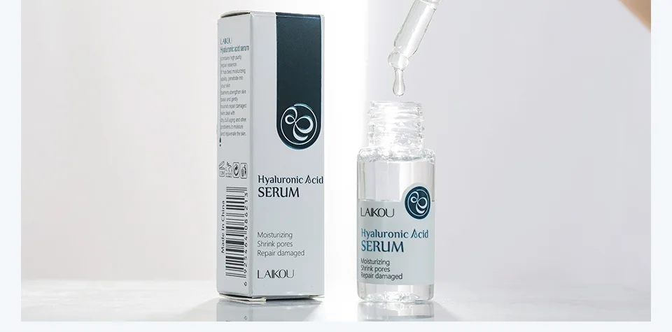 LAIKOU 15ml Hyaluronic Acid Serum Moisturizing Essence Face Cream Korean Shrink Pores LANBENA Acne Hyaluron Cosmetics Make Up