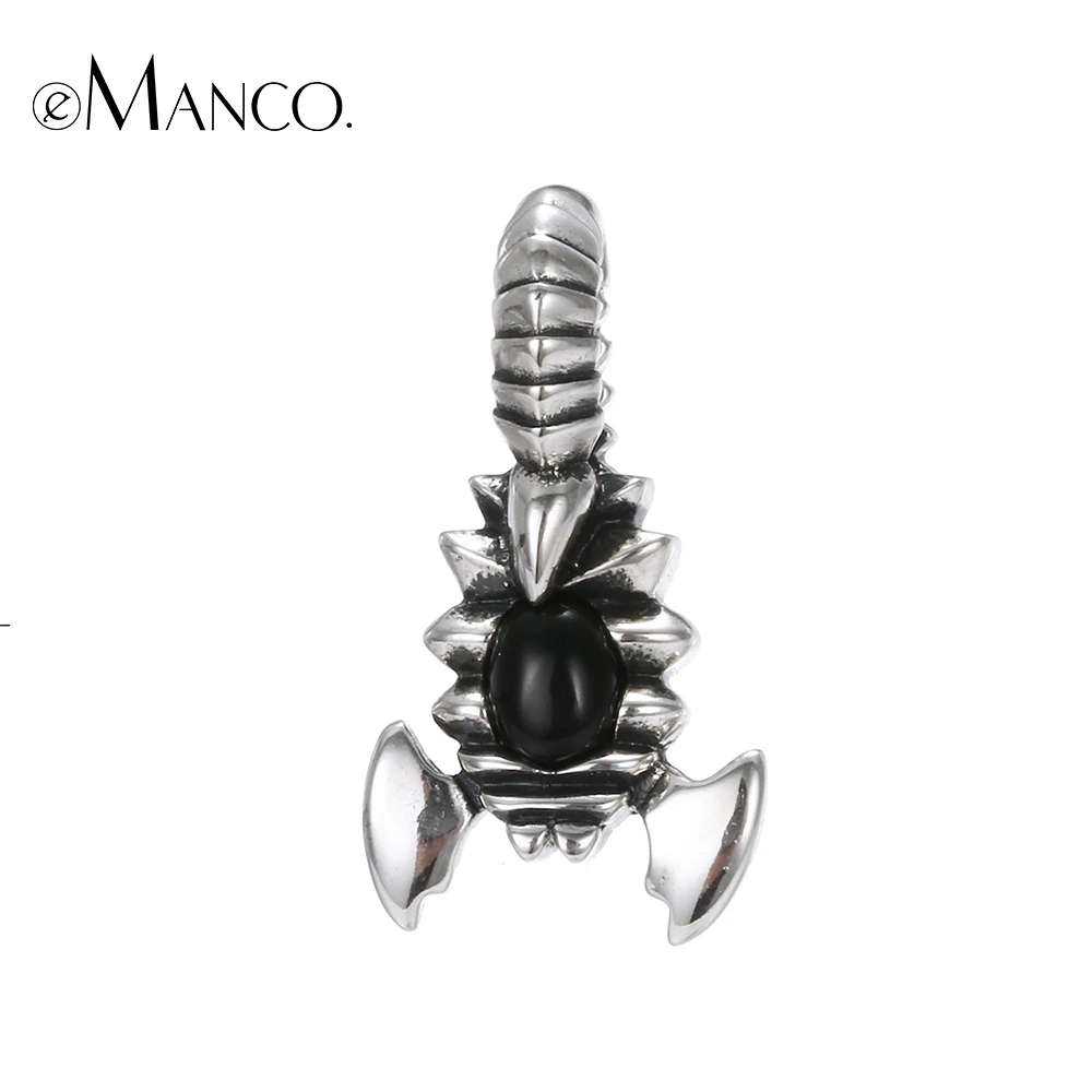 E-Manco 925 пробы Серебряный Готический скорпион подвески оптом панк ожерелья