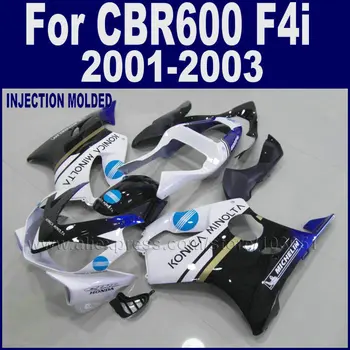 

Customize ABS hulls plastic Injection molding fairings set for Honda CBR 600 F4i 2001 2002 2003 cbr600f4i 01 02 03 white black f