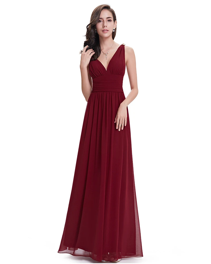 New-Listing-Custom-Fit-Deep-V-Neckline-Best-Prices-Simple-Coral-Red-Bridesmaid-Dresses-Long-2017.jpg