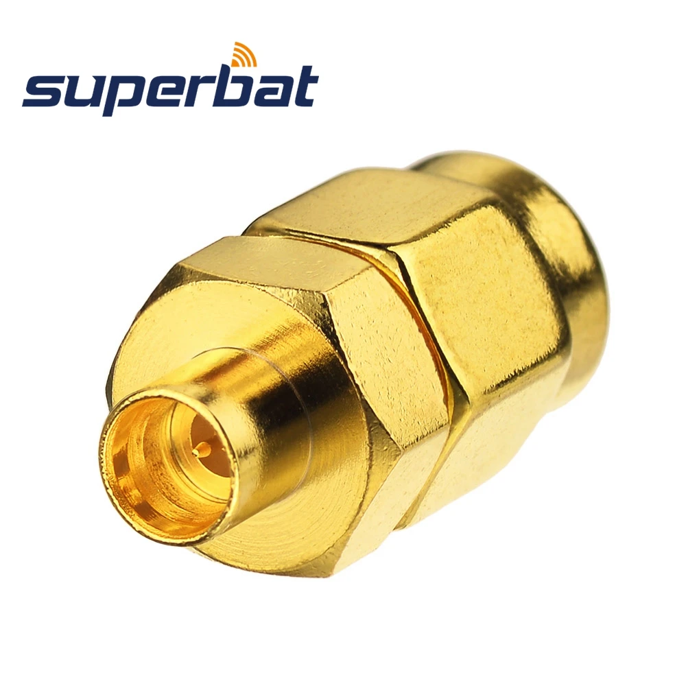 Superbat SMP Plug to SMA Male Straight 50ohm RF Coaxial Adapter Connector High-Quality Electronic Component