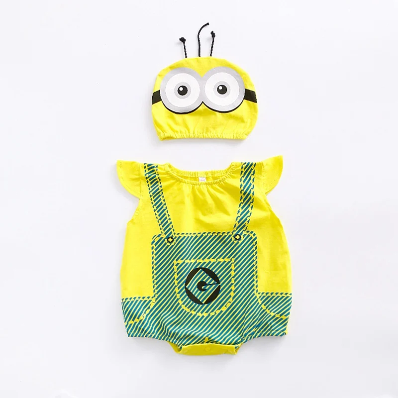 

Baby Summer Clothes For Newborn Infant Jumpsuit+Cap 2pcs Cartoon Animal Shaped Costume Clothing Set Boys Girls Conjunto Menina