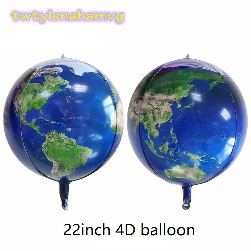 

New 4sides steric earth balloon 4D planet ball protect environment school propagate tool theme party decoration children's toy