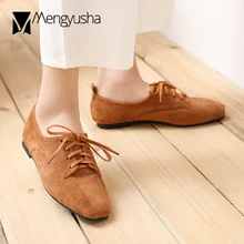 Новое поступление; Туфли-оксфорды на плоской подошве с перекрестными ремешками; женские бархатные с квадратным носком высокого качества; женские модельные туфли на плоской подошве