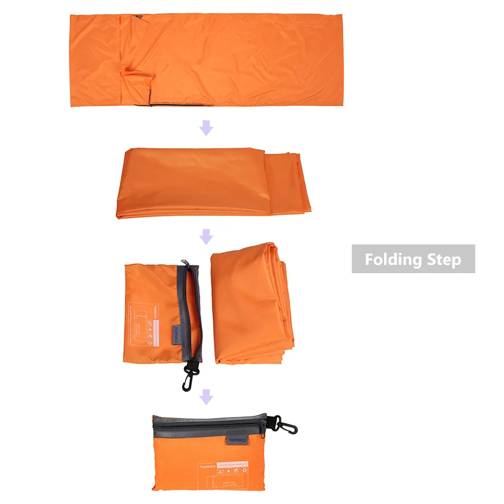 TOMSHOO сверхлегкий дизайн открытый спальный мешок 70*210 см кемпинг походный мешок вкладыш портативный складной дорожные сумки 3 цвета