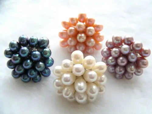 

Free shipping > >>>wholesale 4piece 25mm white pink purple natural freshwater pearls ring a289 rings