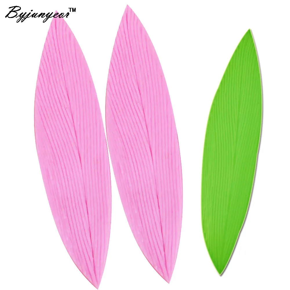 

Byjunyeor M305 Fondant Cake Decoration Silicone Mold 2pcs Leaves Petals Chocolate Mold Fondant Cake Decoration tool