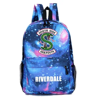 

High Quality Riverdale South Side Galaxy Backpack Fashion Popular Pattern Rucksack Children Boys Girls School Galaxy Backpack
