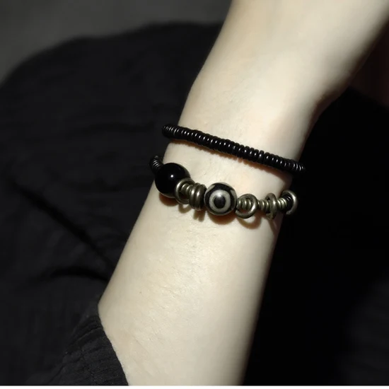 Black-Gemstone-Anti-evil-Eye-Tibetan-Bead-Coconut-shell-beads-Mix-Bracelet-Ethnic-Unique-Copper-Beads-Jewelry-For-Men-Women (10)