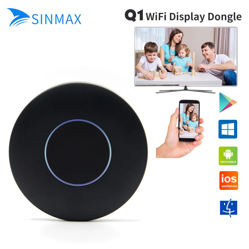 

Wi-Fi Display Mirroring Dongle TV Stick Dongle HDMI AV Output Better Than EasyCast Receiver DLNA Airplay Support Android IOS Q1