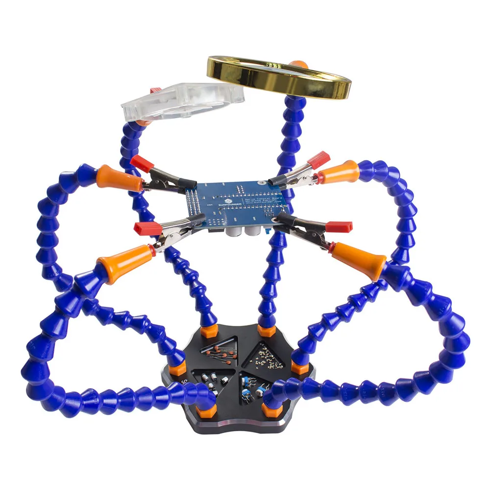 

SunFounder Helping Hands Third Hand Soldering Tool Flexible Six Hands For Assembly Repair Modeling and Crafts