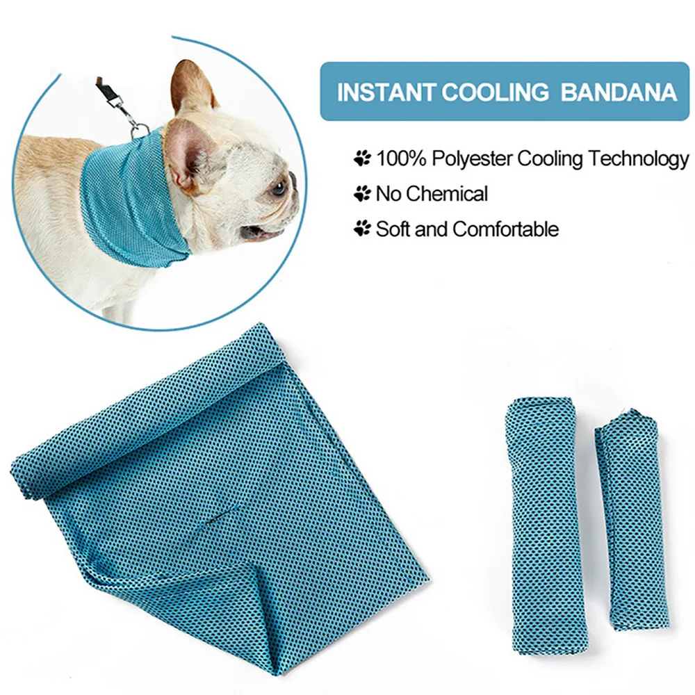 

2018 Summer Pet Dog Collar Self Cooler Necklace Drop Heat Bandana Scarf dog collars for yorkshires Pet supplies dog products