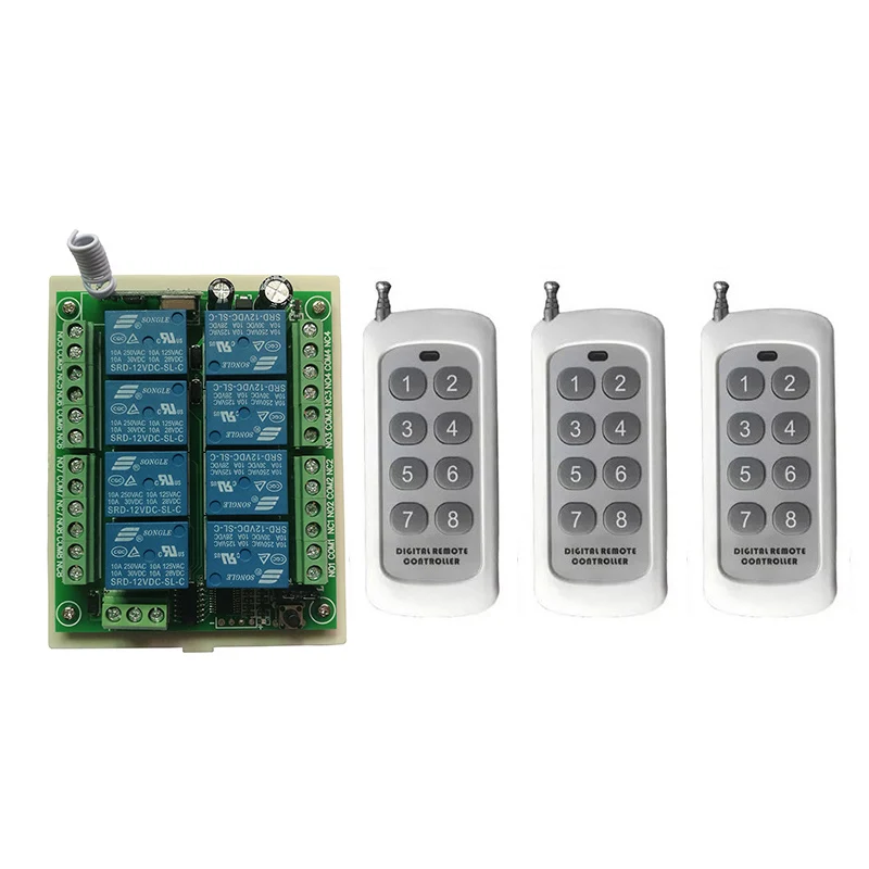 DC 12V 24V 8 CH каналы 8CH RF беспроводной пульт дистанционного управления Система