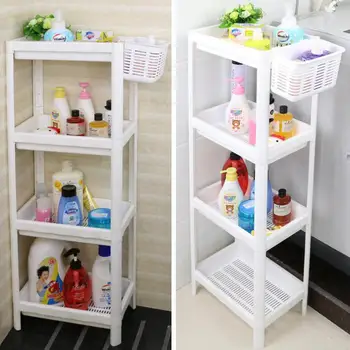 

Storage Box Multifunctional Bathroom Shelf Floor Plastic Shelf Multi-layer Finishing Rack Bathroom Storage Rack Floor