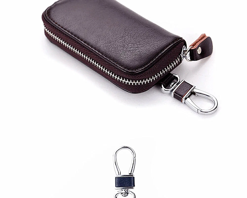 BISI GORO Luxury Key Holder Leather Key Organizer Men&Women Car Key Bag Fashion Housekeeper Key Holder Creative Gifts