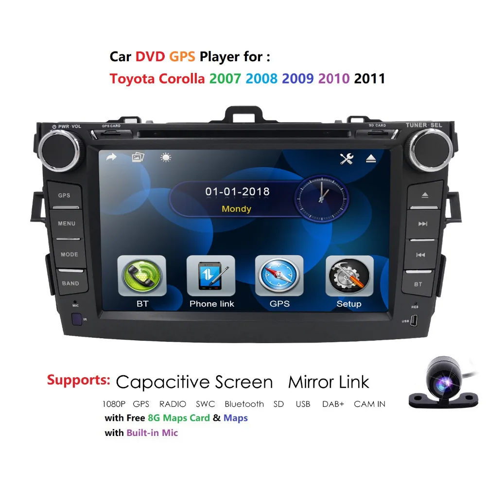 

Hizpo Car Radio Multimedia Video Player Mirror Link For Toyota Corolla E140/150 2008 2009 2010 2011 2012 2013 No Android 2 DIN