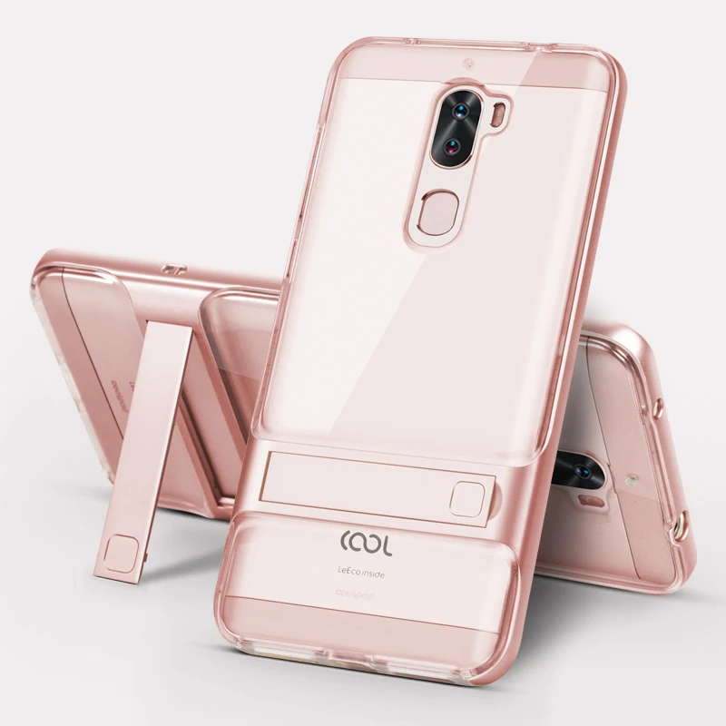 3D подставка мобильный чехол для телефона LeTV LeEco Cool 1 Dual Coolpad Cool1 чехол 5," Гибридный ТПУ+ PC защитный чехол LeRee Le 3 Le3 - Цвет: Crystal Rose Gold