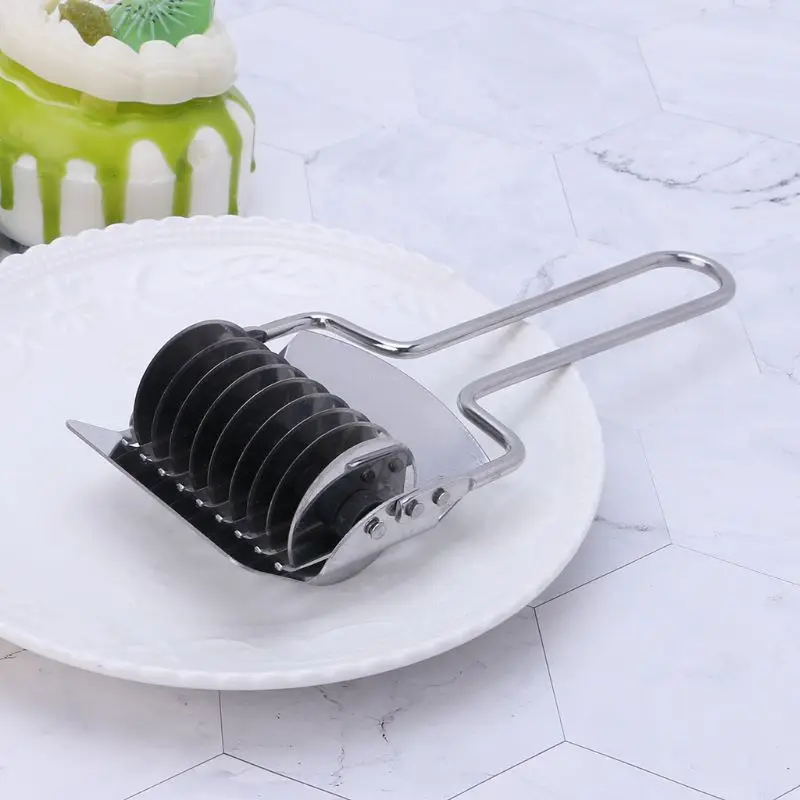 

Stainless Steel Noodle Cut Shallot Spaetzle Pastry Tool For Kitchen Manual Non-slip Handle Pressing Machine Noodles Knife Y1QB
