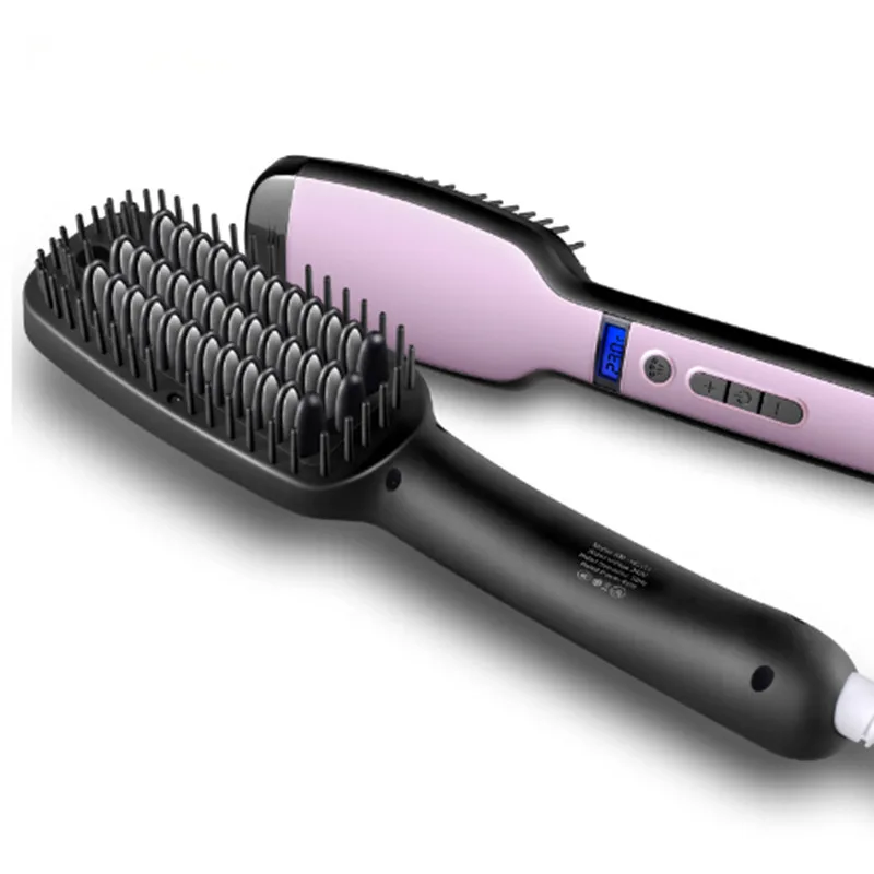 Digital Steam Hair Staightener Comb Iron Fast Heating Electric