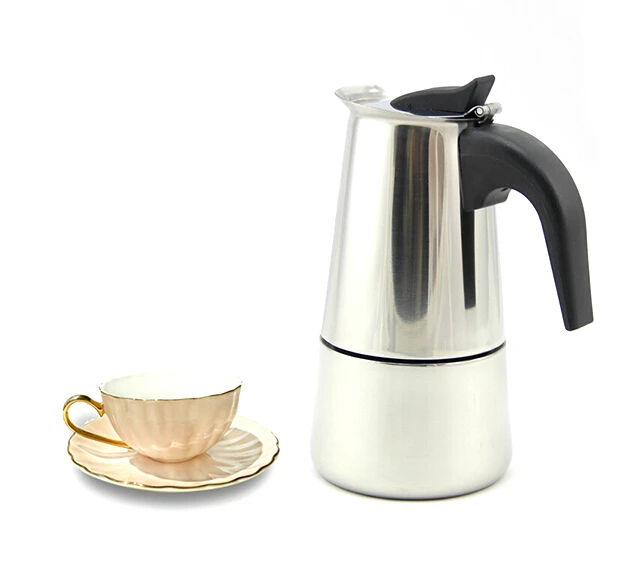 Portable Stainless Steel Moka Latte Espresso Coffee Maker Pot Percolator Stove Top Coffee