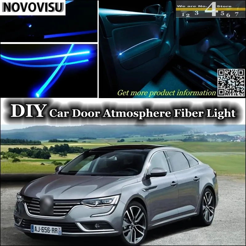 Novovisu для Renault Talisman/Samsung sm7 подкладке окружающий свет атмосферу Волокно оптическое Ленточные огни двери Панель освещения