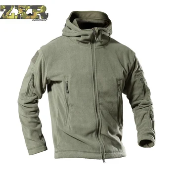

Fleece Jacket Men Winter Warm Hooded Tactical Jacket Military Army Combat Coat Hoodie Windbreaker Parka Plus Size S-4XL