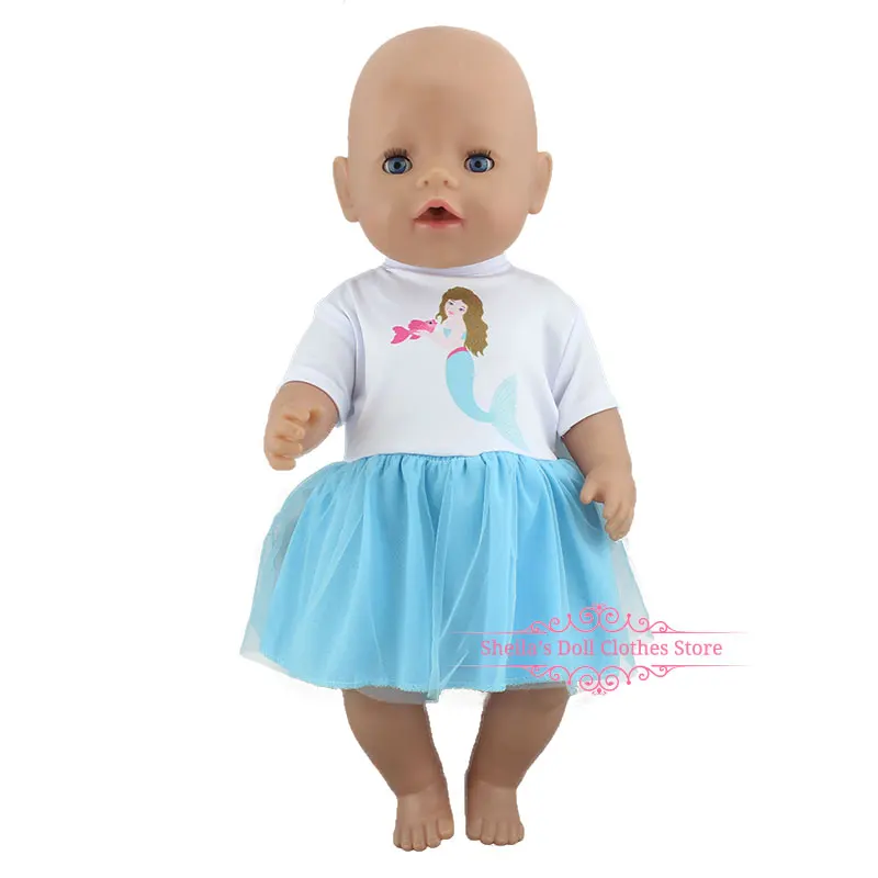 Llovely платье с цветочным рисунком подходит для 43 см Baby Doll 17 дюймов Baby Doll Одежда и аксессуары - Цвет: 06