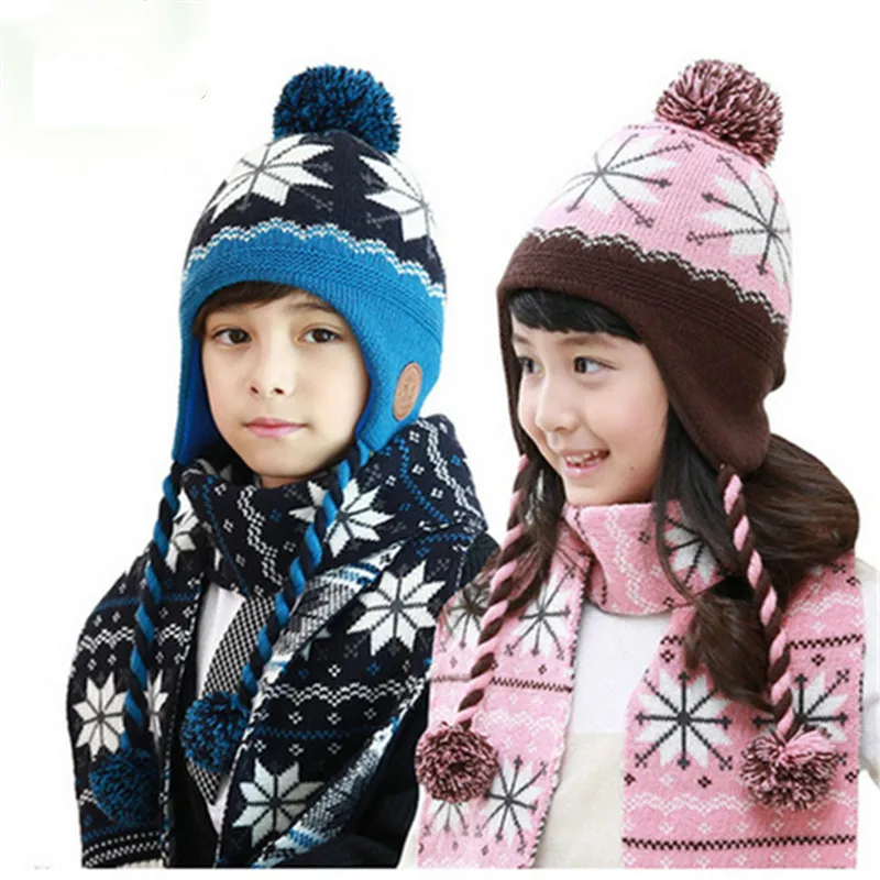 childrens navy hat and gloves