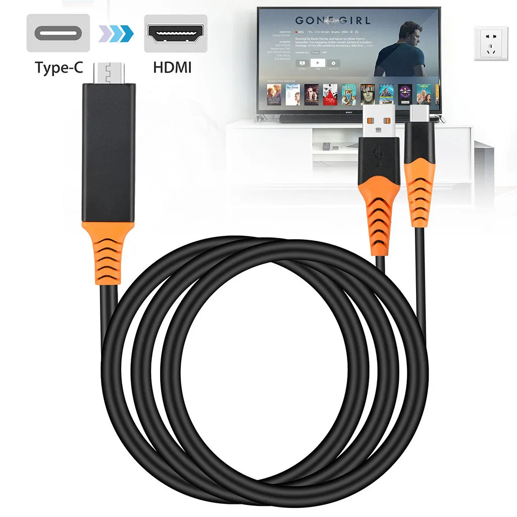 Baolyda USB C на HDMI кабель 1080 P 4 K 1,8 m Тип C на HDMI портом Thunderbolt 3 для MacBook samsung S9/S8 huawei Коврики 20 P20 Pro USB-C HD