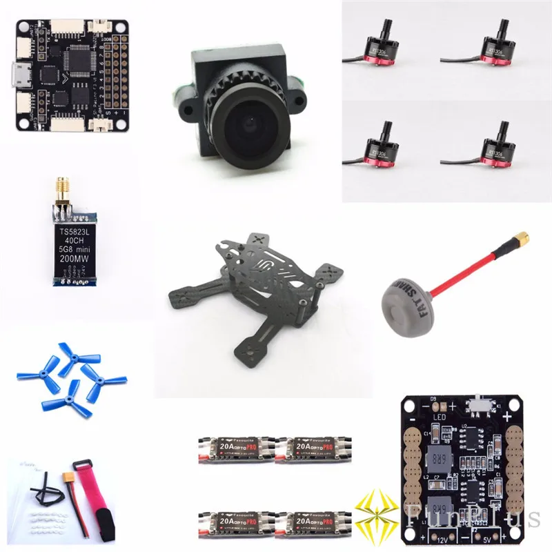 

ARF 130mm Racing Mini Drone Carbon Quadcopter Frame SP RACING F3 ACRO Emax RS1306 Motor LittleBee 20A OPTO PRO 3045 Kit