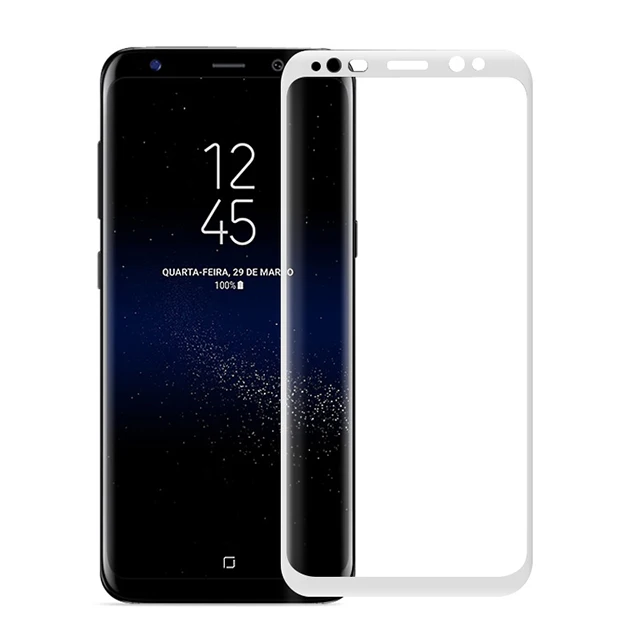 3D Защитное стекло для samsung Galaxy S8 S8plus S 8 Plus Glas Защитная крышка для экрана изогнутая защита поверхности tremp - Цвет: White