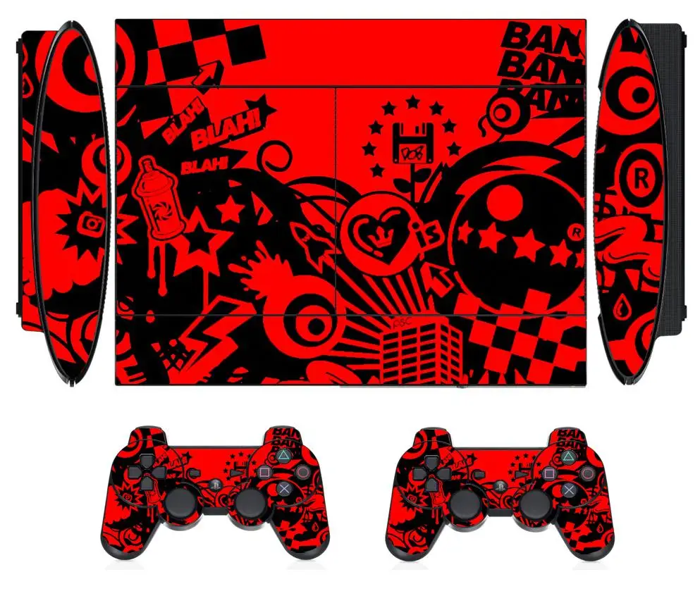 Red-Passion-067-Vinyl-Skin-Sticker-Protector-for-Sony-PS3-Super-Slim ...