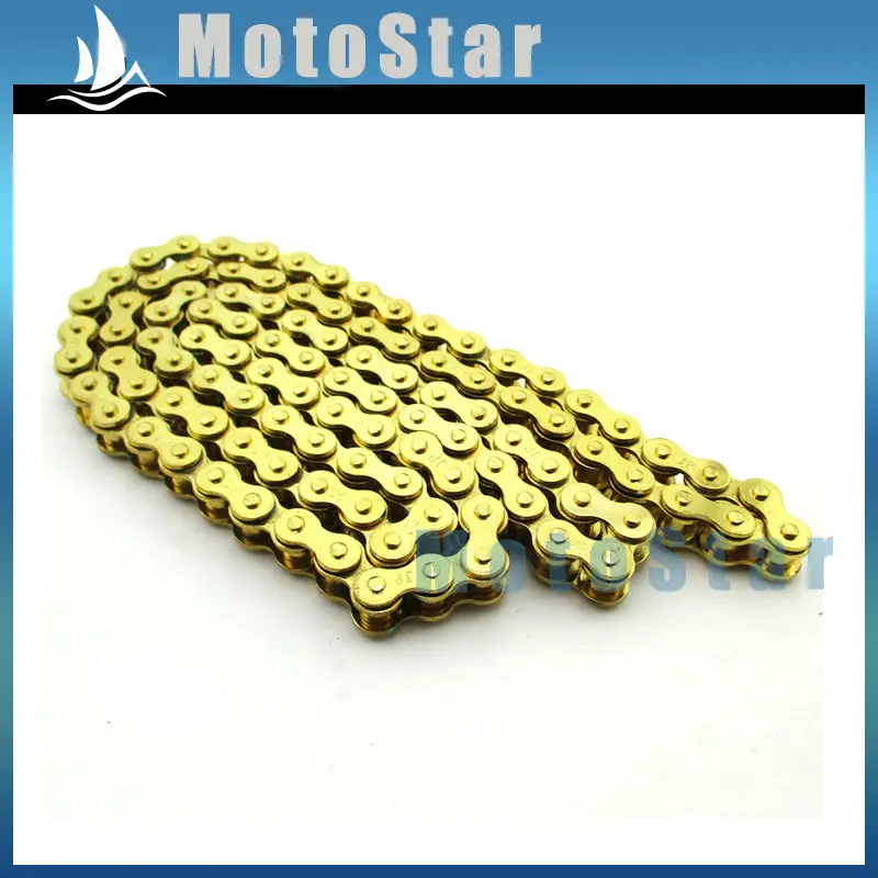 Золото 420 Chain104 звенья для 110cc 125cc двигатель китайский питбайк SSR thumpstar XR50 CRF50 CRF70 YCF BSE Lifan YX Kayo