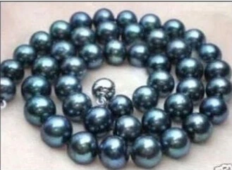 

ddh003807 10-11MM AAA++ TAHITIAN BLACK BLUE PEARL NECKLACE