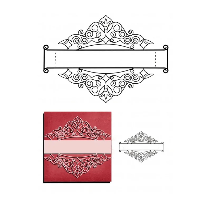 

Naifumodo Cuts Dies Lace Frame Border Metal Cutting Bookmark for DIY Scrapbooking Card Album Embossing Die Cut New Template