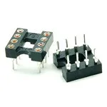 ic socket dip 8 pin round hole