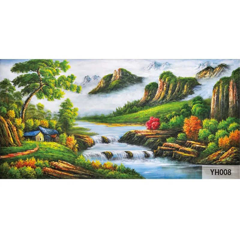 Custom 3D Print DIY Fabric &Textile Wallcoverings For Walls Oil Painting Wallpaper Matt Silk For Living Room Landscape Photo Top Custom 3D Print DIY Fabric &Textile Wallcoverings For Walls Oil Painting Wallpaper Matt Silk For Living Room Landscape Photo Top