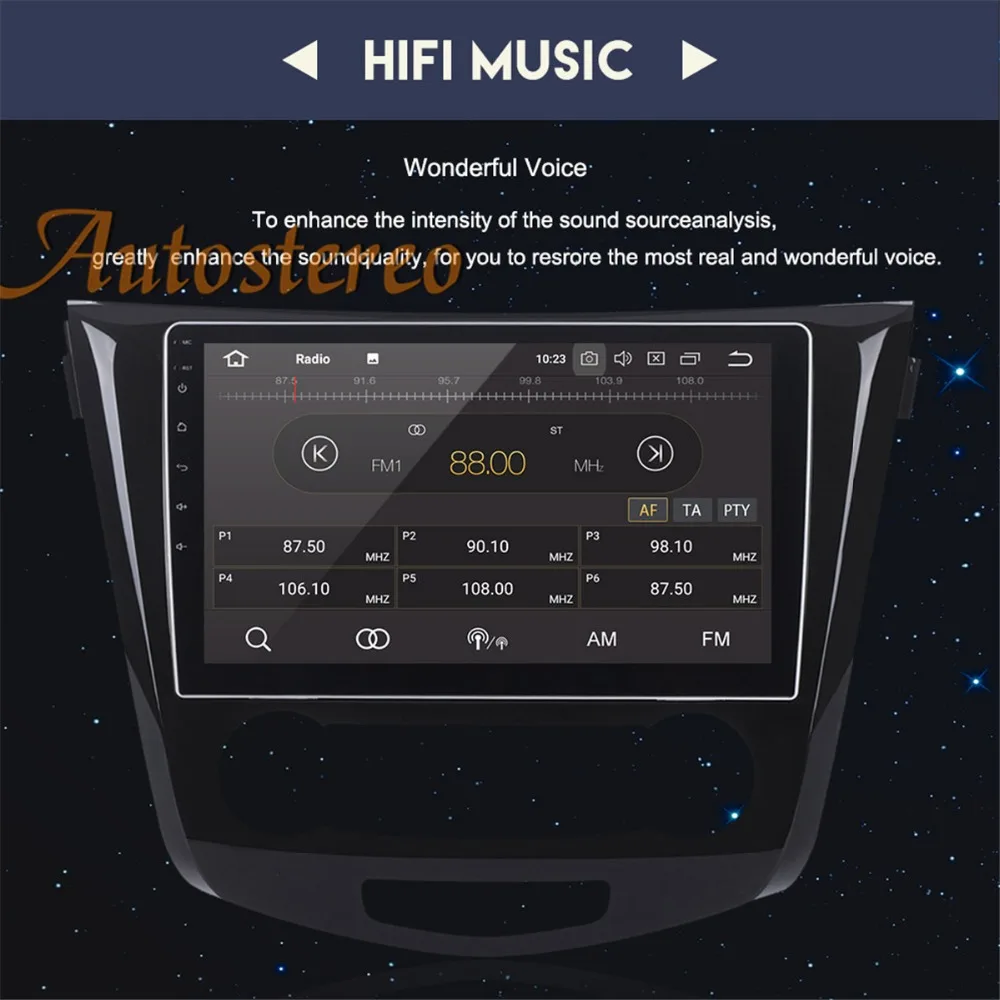 Perfect Autostereo Android9 4G RAM octa Car GPS navigation headunit Multimedia For Nissan X-TRAIL Qashqai 2013-2018 no DVD tape recorder 1