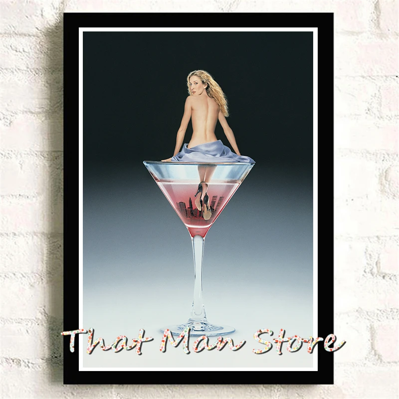 Секс и город белый картон картина плакат домашний декор бумага бар Decora - Цвет: Фиолетовый